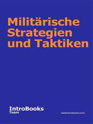 cover image of Militärische Strategien und Taktiken